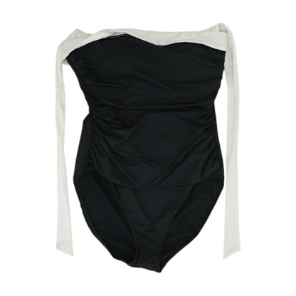 Black Color Block One-Piece