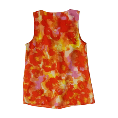 Orange Print Blouse