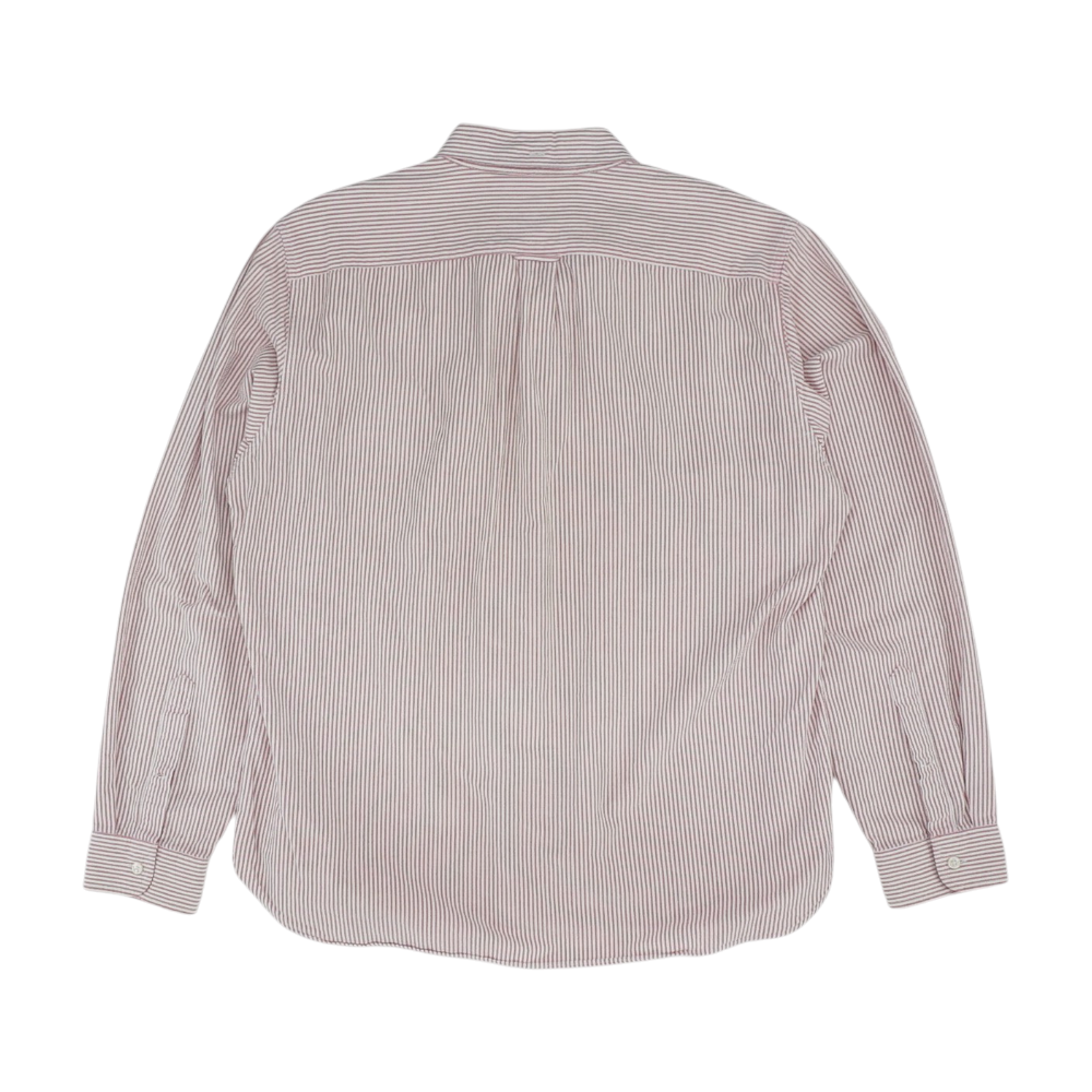 White Striped Long Sleeve Button Down