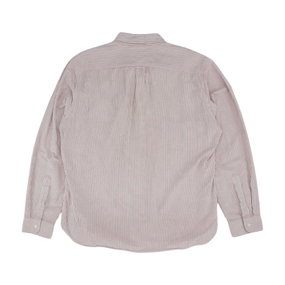 White Striped Long Sleeve Button Down