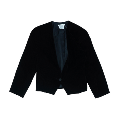 Vintage Black Solid Blazer