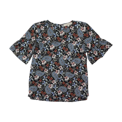 Navy Floral Blouse