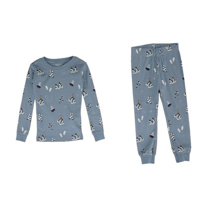 Blue Graphic Pajama Set