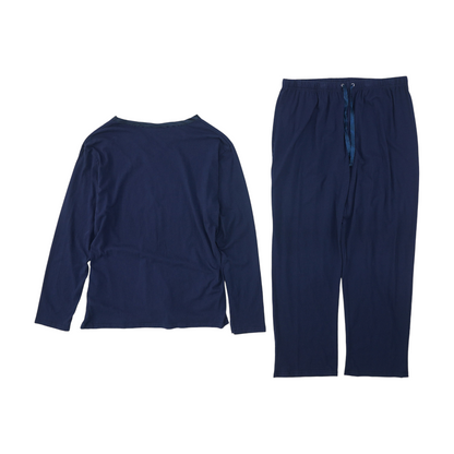 Navy Solid Pant Set