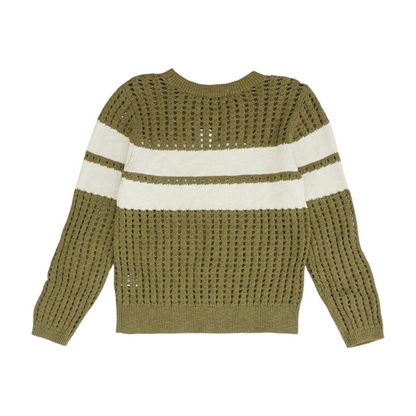 Green Striped Pullover Sweater