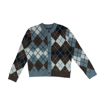 Multi Argyle Cardigan Sweater