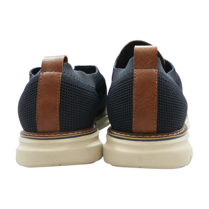 Navy Lace-Up Dress Shoes