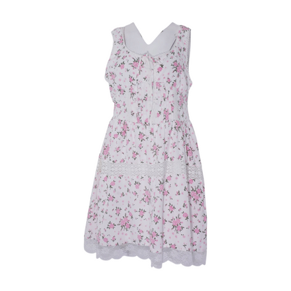 White Floral Mini Dress