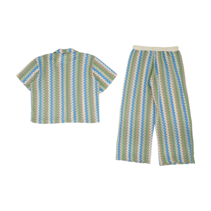Multi Striped Pant Set