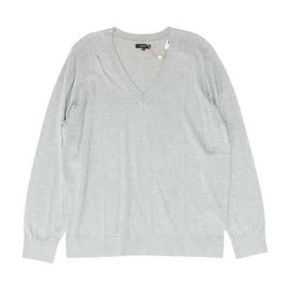 Gray Solid Pullover Sweater