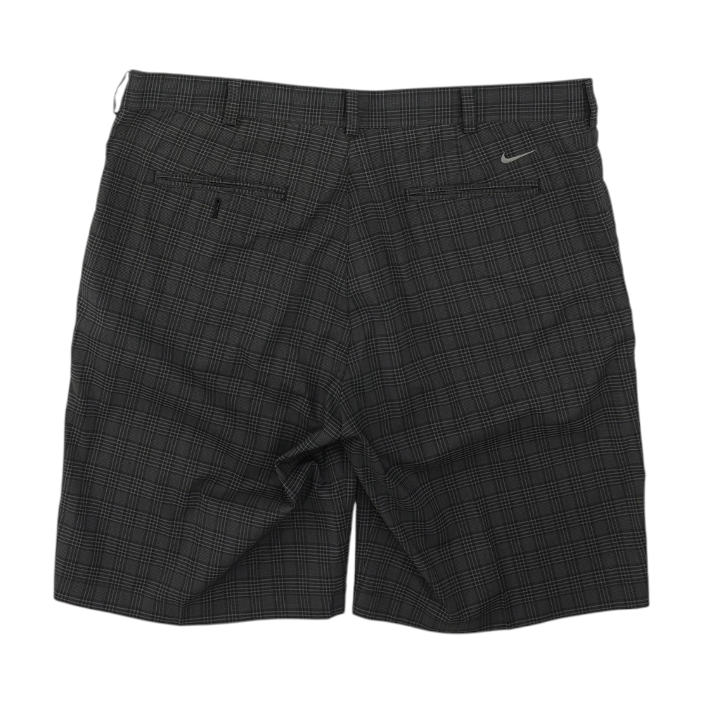 Black Plaid Active Shorts