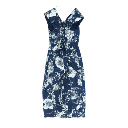 Navy Floral Midi Dress