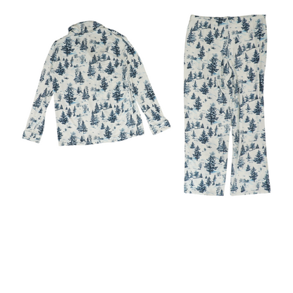 White Print Pajama Set