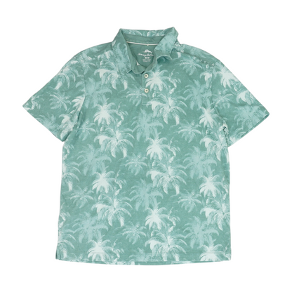 Green Tropical Short Sleeve Polo