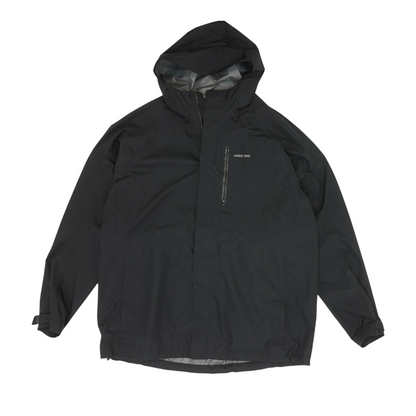 Black Big & Tall Solid Rain Coat