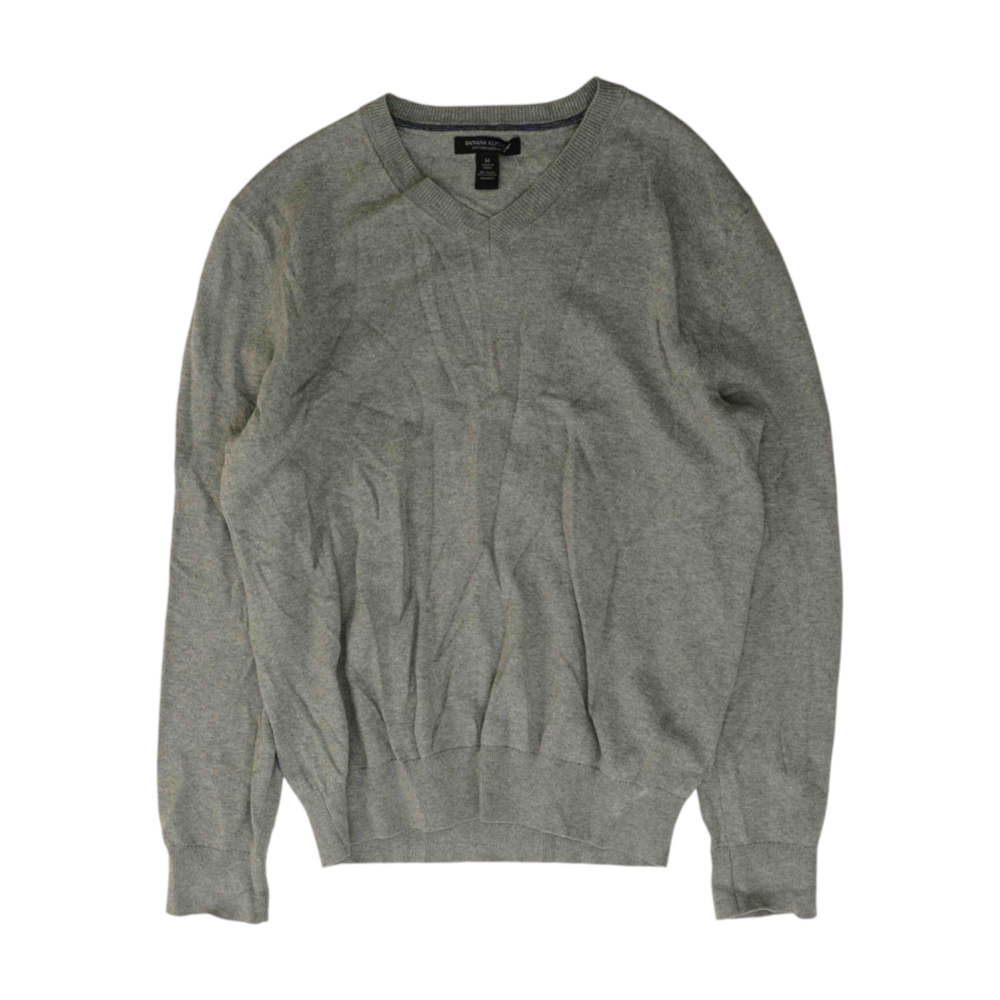 Gray Solid Pullover Sweater