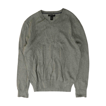 Gray Solid Pullover Sweater