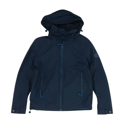 Navy Solid Rain Jacket