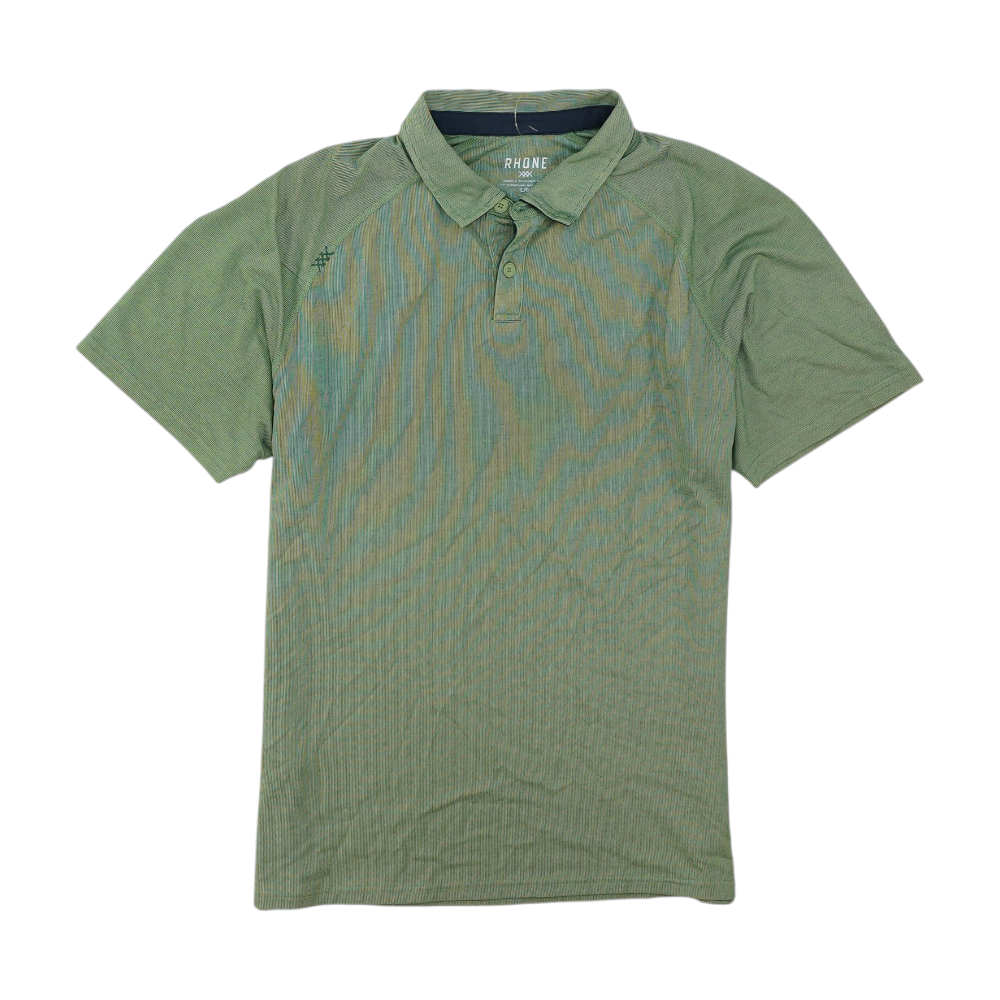 Green Solid Short Sleeve Polo