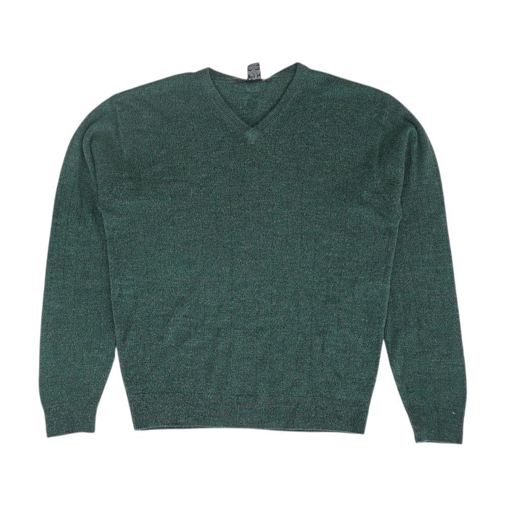 Green Solid Pullover Sweater