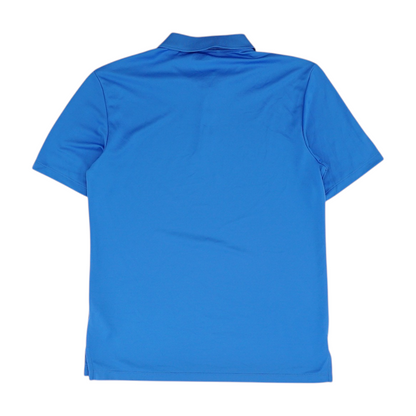 Blue Solid Short Sleeve Polo