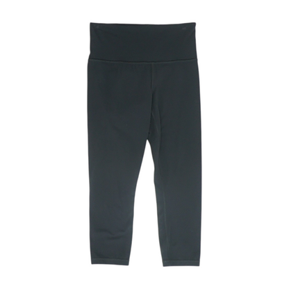 Black Solid Capris