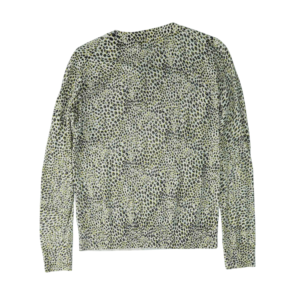 Beige Animal Print Pullover Sweater