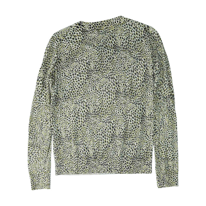 Beige Animal Print Pullover Sweater