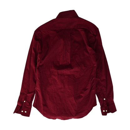 Burgundy Solid Flannel Button Down