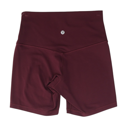 Maroon Solid Active Shorts