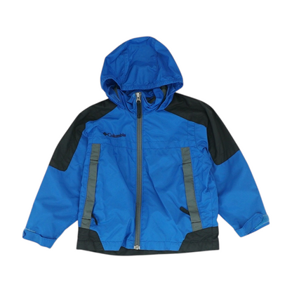Blue Color Block Rain Jacket