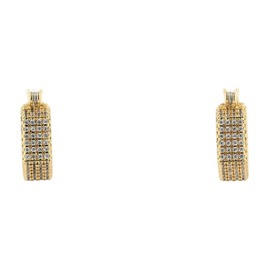Costume Pave Hex Bolt Huggies