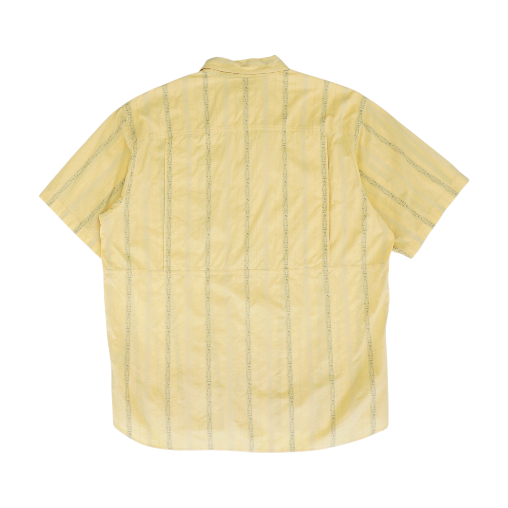 Yellow Striped Short Sleeve Button Down