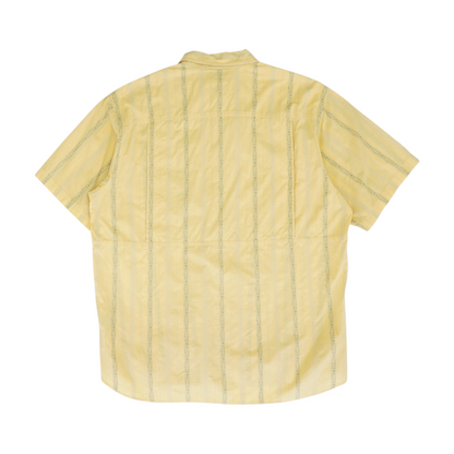 Yellow Striped Short Sleeve Button Down