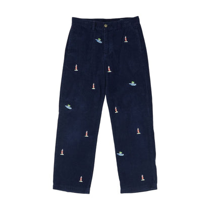 Navy Graphic Chino Pants