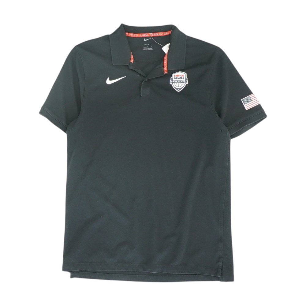 Black Solid Short Sleeve Polo