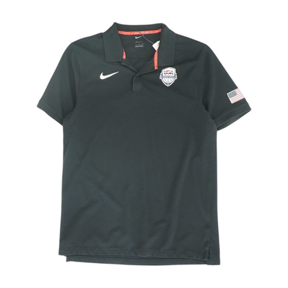 Black Solid Short Sleeve Polo