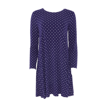 Navy Polka Dot Mini Dress