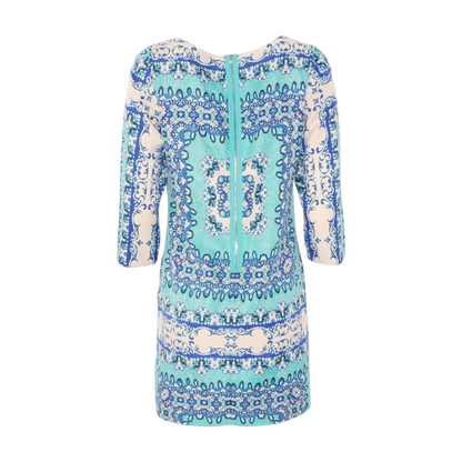 Blue Print Mini Dress