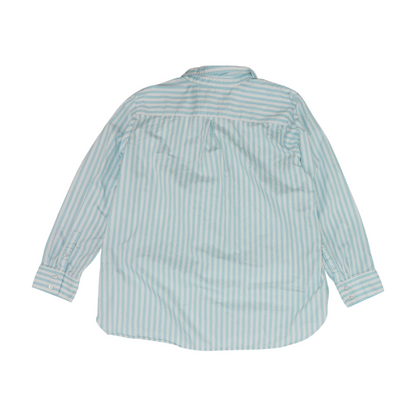 Blue Petite Striped Button Down