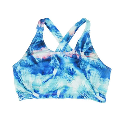 Blue Tie Dye Sports Bra