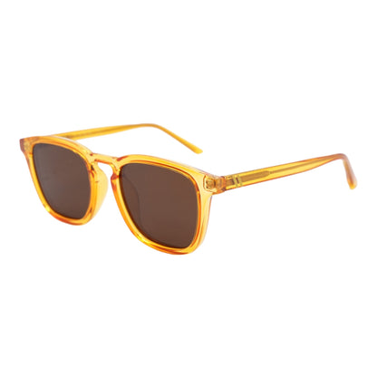 Gold Amber Coast Square Sunglasses