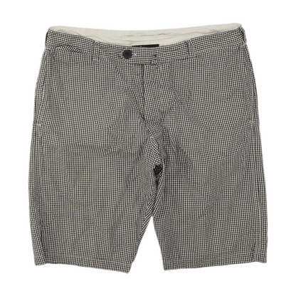 Black Check Chino Shorts