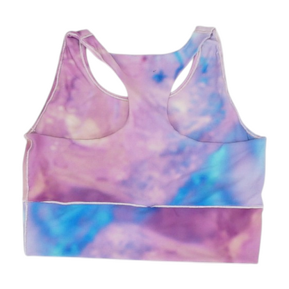 Pink Tie-Dye Sports Bra
