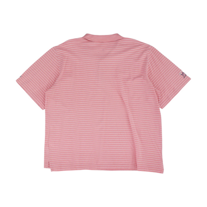 Pink Striped Short Sleeve Polo