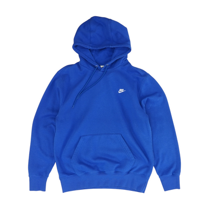 Blue Solid Hoodie Pullover