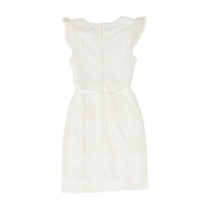 White Solid Dress