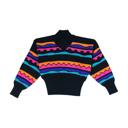 Vintage Multi Color Block Pullover Sweater