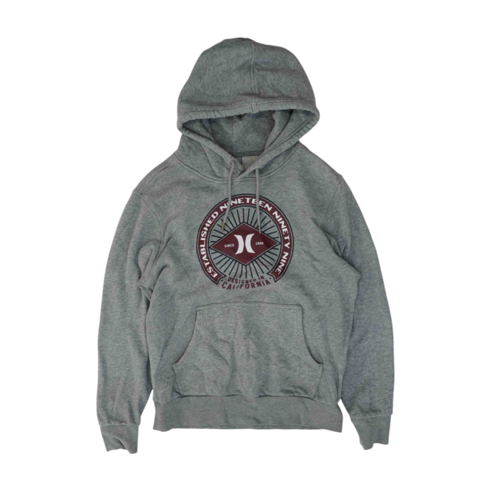 Gray Solid Hoodie Pullover