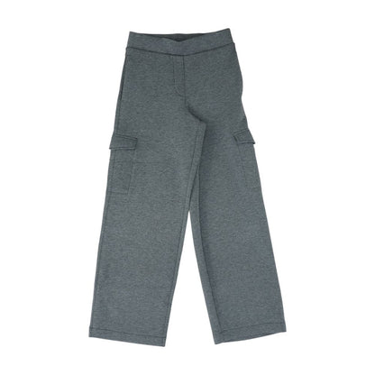 Gray Solid Sweatpants Pants